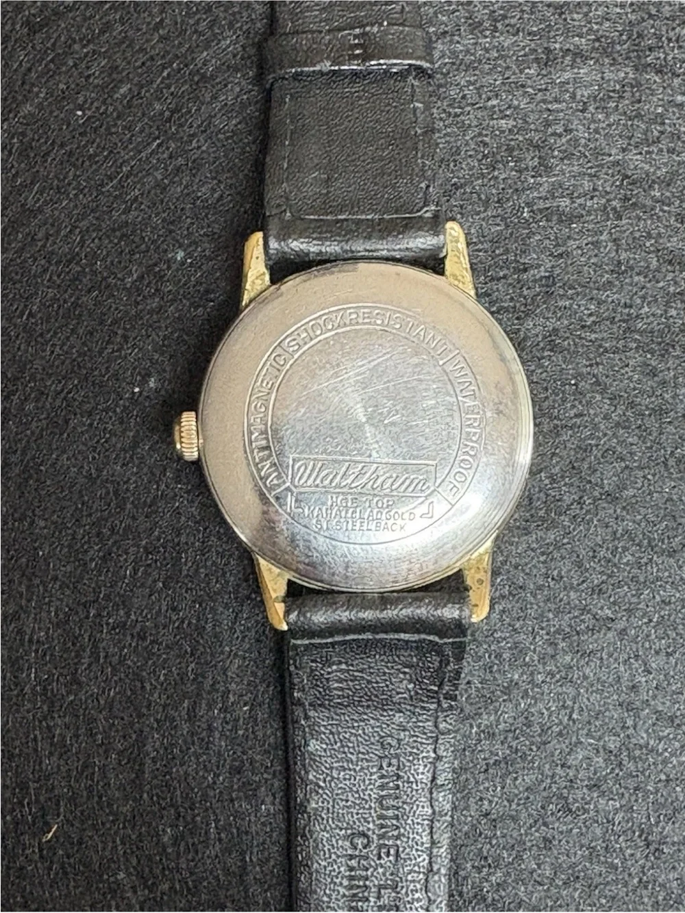 Vintage Waltham 17J Automatic Watch Gold Karat Clad SERVICED & WORKING Men's